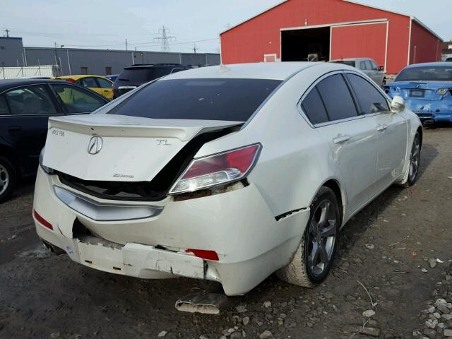 19UUA9F51AA800387 - 2010 ACURA TL WHITE photo 4