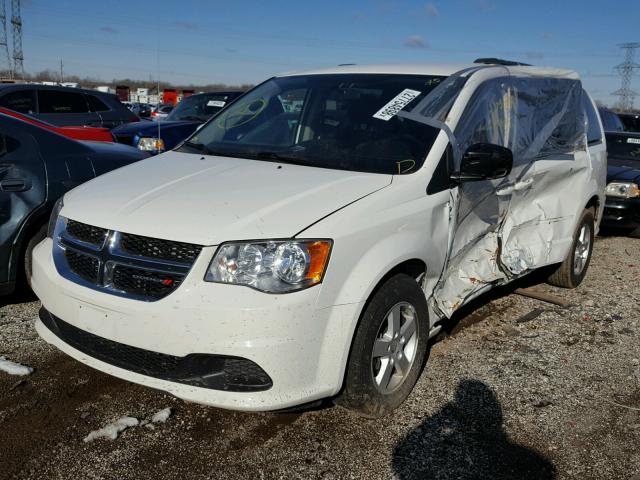 2C4RDGCG3DR536966 - 2013 DODGE GRAND CARA WHITE photo 2