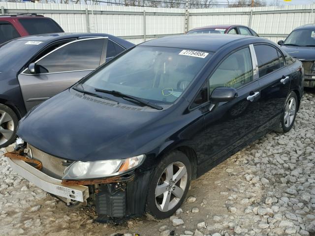 19XFA16599E038010 - 2009 HONDA CIVIC LX BLACK photo 2