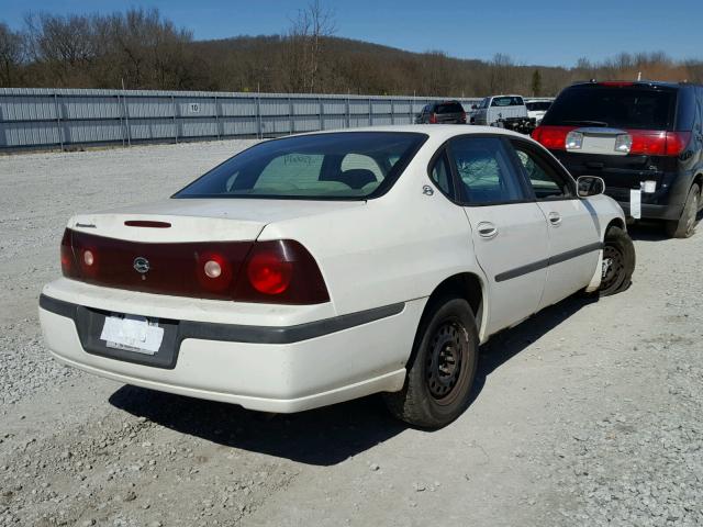 2G1WF52E349104761 - 2004 CHEVROLET IMPALA WHITE photo 4