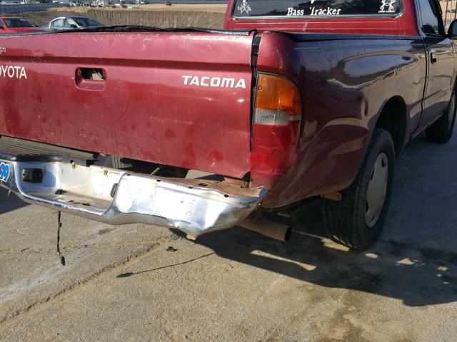 4TANL42N4XZ555080 - 1999 TOYOTA TACOMA BURGUNDY photo 9