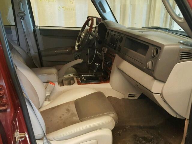 1J8HG68227C632071 - 2007 JEEP COMMANDER MAROON photo 5