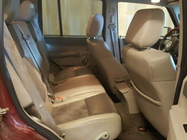 1J8HG68227C632071 - 2007 JEEP COMMANDER მუქწითელი ფოტო 6