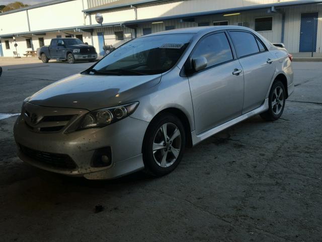 5YFBU4EE5CP034308 - 2012 TOYOTA COROLLA BA SILVER photo 2