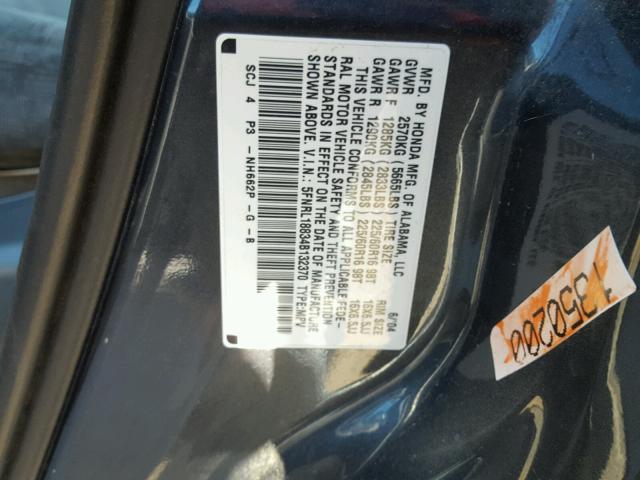 5FNRL18834B132370 - 2004 HONDA ODYSSEY EX BLUE photo 10