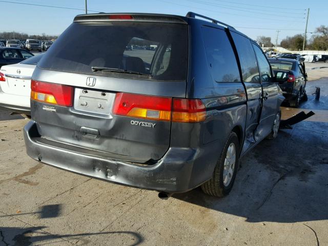 5FNRL18834B132370 - 2004 HONDA ODYSSEY EX BLUE photo 4