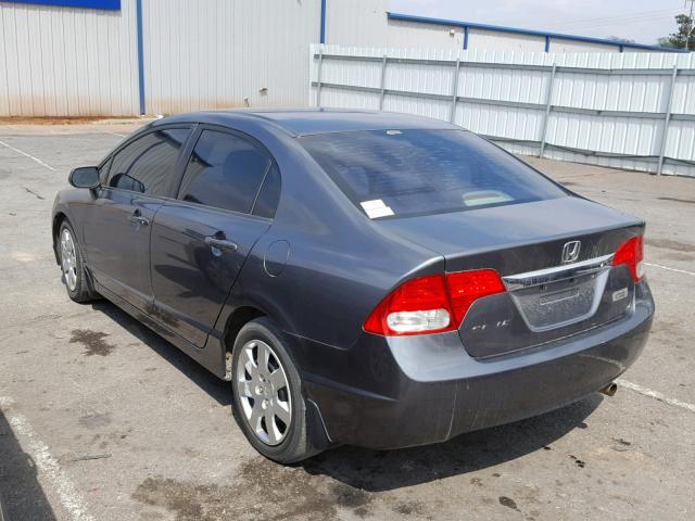 2HGFA16569H369696 - 2009 HONDA CIVIC LX BLUE photo 3