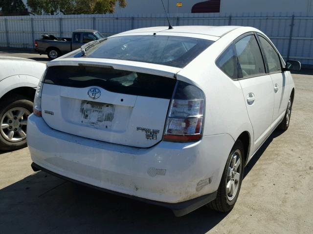 JTDKB20U253024887 - 2005 TOYOTA PRIUS WHITE photo 4