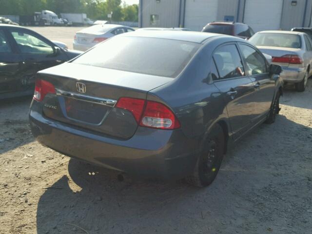 2HGFA16539H330967 - 2009 HONDA CIVIC LX GRAY photo 4