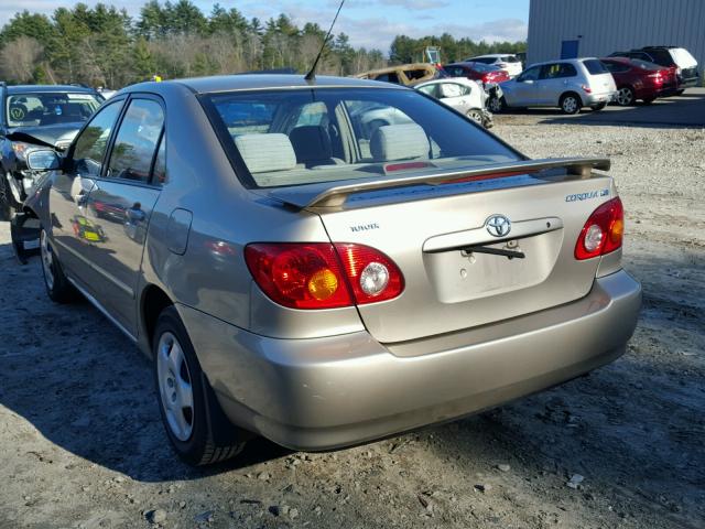 2T1BR38E94C174919 - 2004 TOYOTA COROLLA CE GOLD photo 3