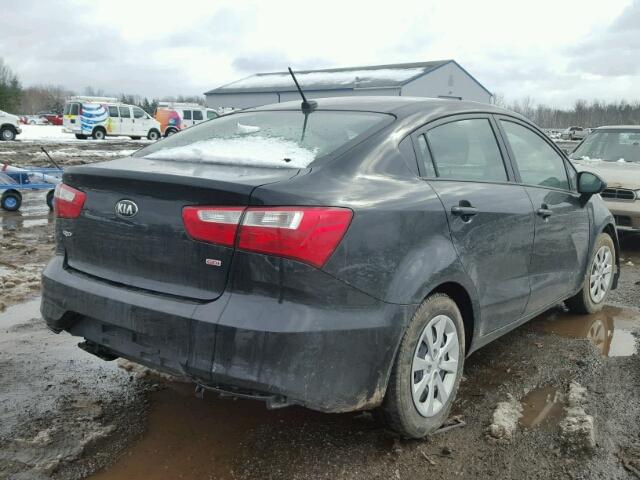 KNADM4A30H6044902 - 2017 KIA RIO LX Սև լուսանկար 4