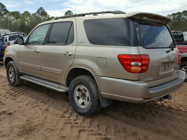 5TDZT34A21S054451 - 2001 TOYOTA SEQUOIA SR BEIGE photo 3