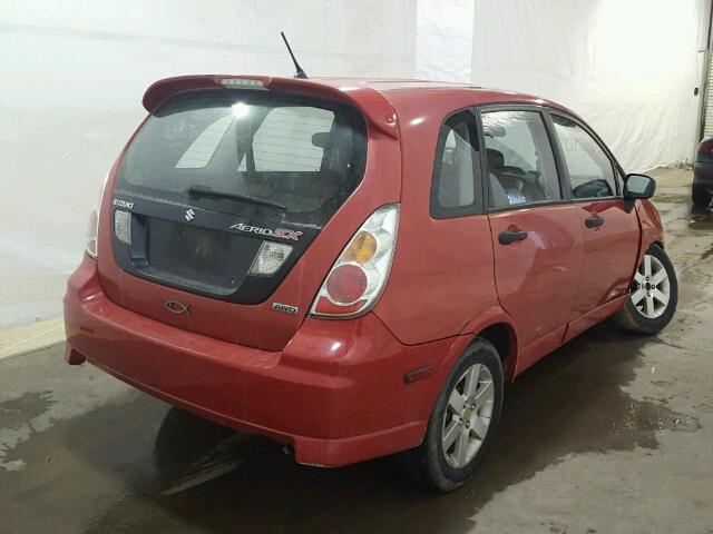 JS2RD62H265351396 - 2006 SUZUKI AERIO RED photo 4