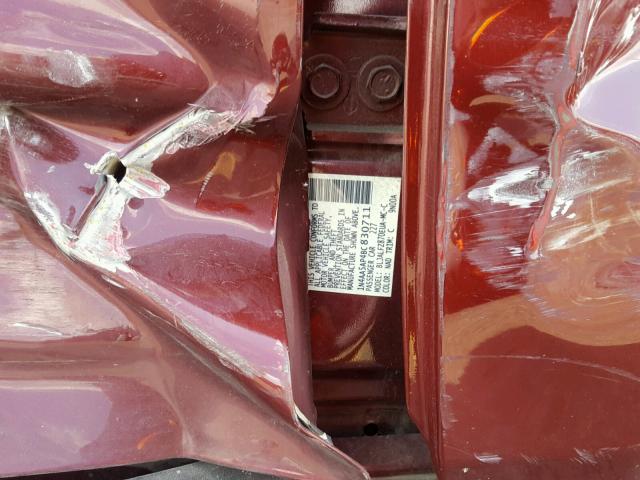 1N4AA5AP4BC830711 - 2011 NISSAN MAXIMA S MAROON photo 10