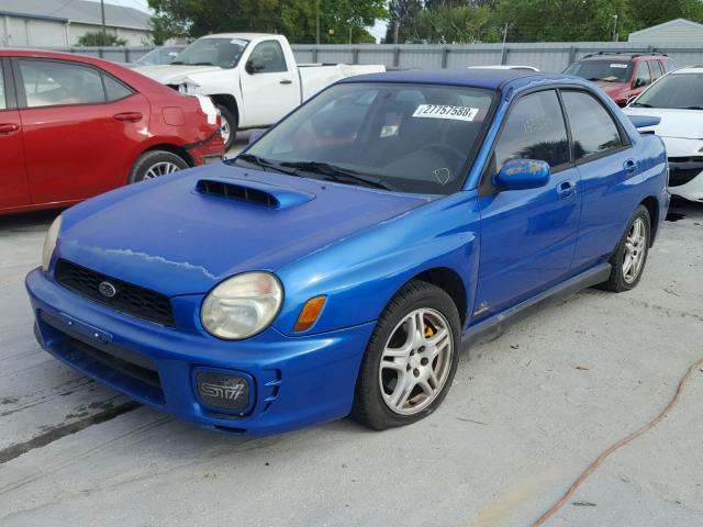 JF1GD29662H506786 - 2002 SUBARU IMPREZA WR BLUE photo 2