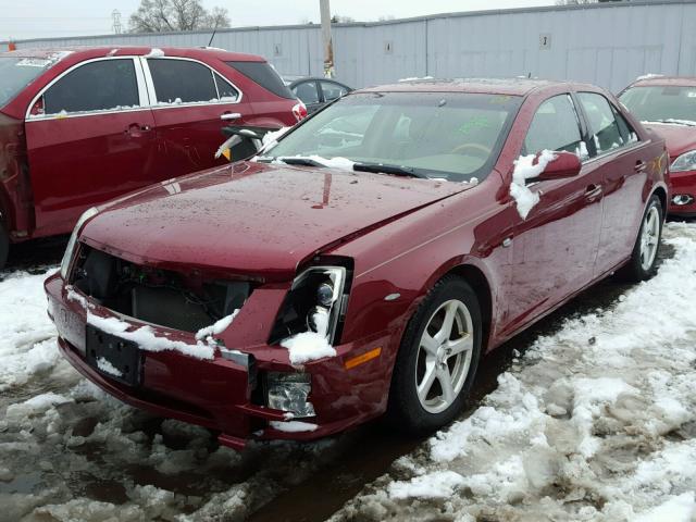 1G6DW677750195157 - 2005 CADILLAC STS RED photo 2