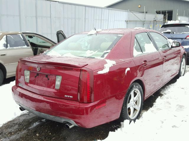 1G6DW677750195157 - 2005 CADILLAC STS RED photo 4