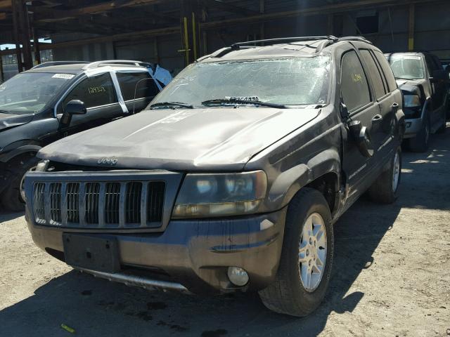 1J4GX48S34C132322 - 2004 JEEP GRAND CHER GRAY photo 2