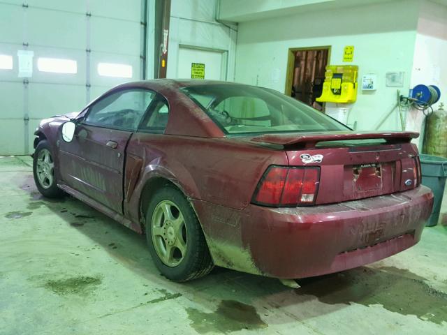 1FAFP40634F229962 - 2004 FORD MUSTANG BURGUNDY photo 3