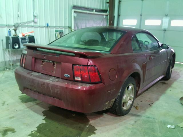 1FAFP40634F229962 - 2004 FORD MUSTANG BURGUNDY photo 4