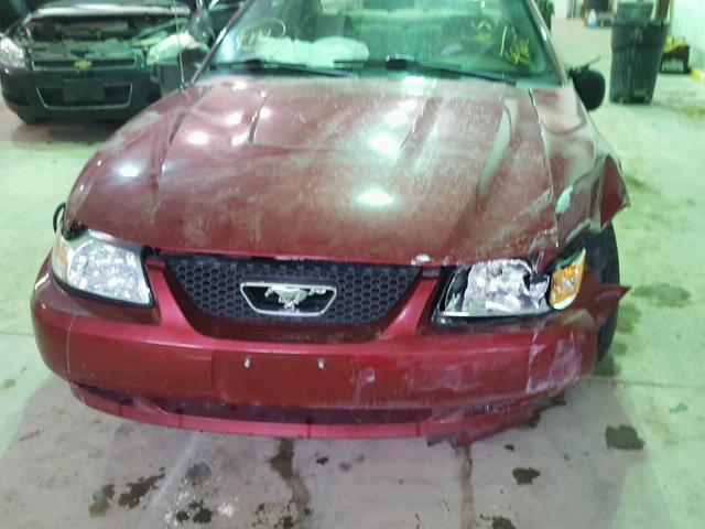 1FAFP40634F229962 - 2004 FORD MUSTANG BURGUNDY photo 7