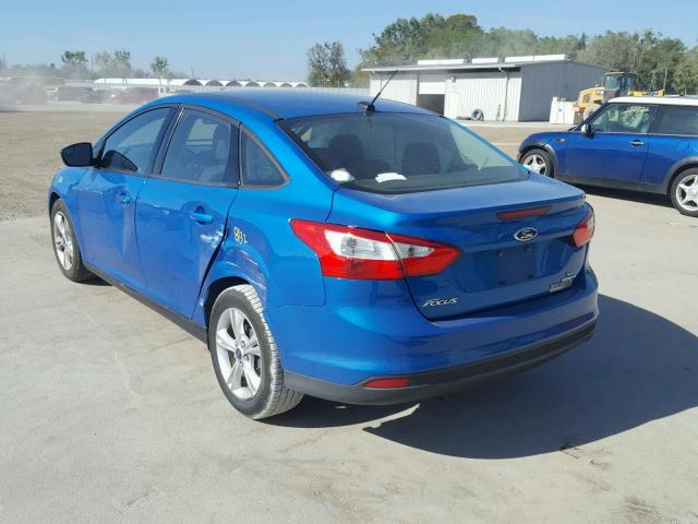 1FADP3F25EL103482 - 2014 FORD FOCUS SE BLUE photo 3