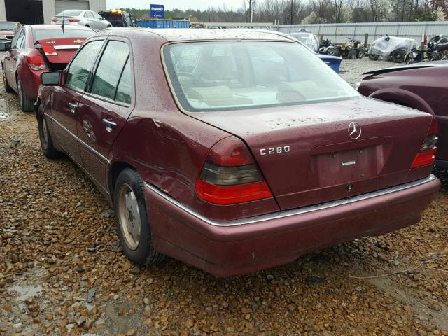 WDBHA29G1XA699475 - 1999 MERCEDES-BENZ C 280 MAROON photo 3