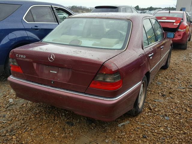 WDBHA29G1XA699475 - 1999 MERCEDES-BENZ C 280 MAROON photo 4