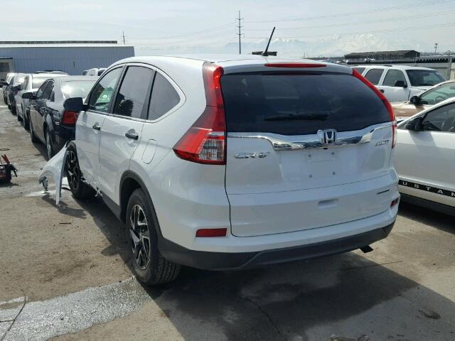 5J6RM4H47GL134730 - 2016 HONDA CR-V SE WHITE photo 3