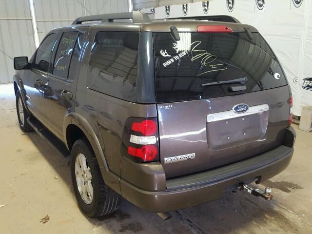 1FMEU63EX8UA46312 - 2008 FORD EXPLORER X BROWN photo 3