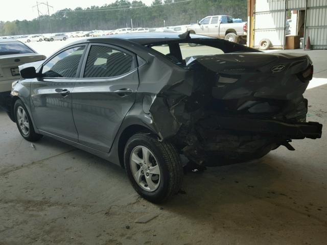 5NPDH4AE6EH474444 - 2014 HYUNDAI ELANTRA SE GRAY photo 3