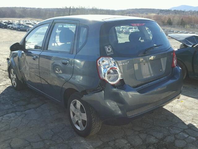 KL1TD6DE2AB129980 - 2010 CHEVROLET AVEO LS BLUE photo 3