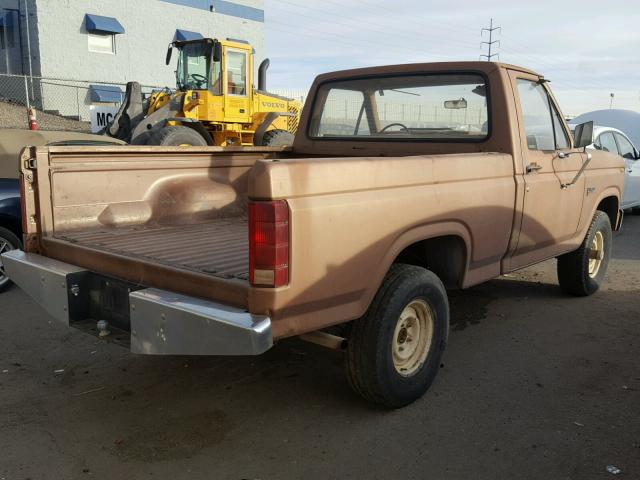 1FTEF14Y5FPA15846 - 1985 FORD F150 BROWN photo 4