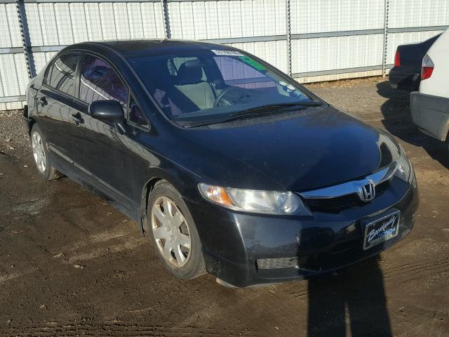 2HGFA1F51AH574766 - 2010 HONDA CIVIC LX BLACK photo 1