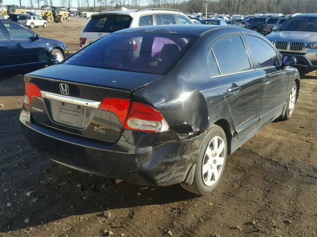 2HGFA1F51AH574766 - 2010 HONDA CIVIC LX BLACK photo 4