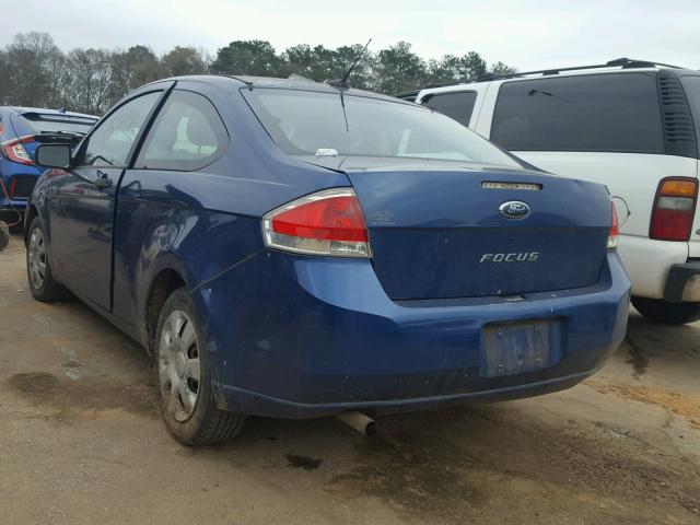 1FAHP32N78W231257 - 2008 FORD FOCUS S/SE BLUE photo 3