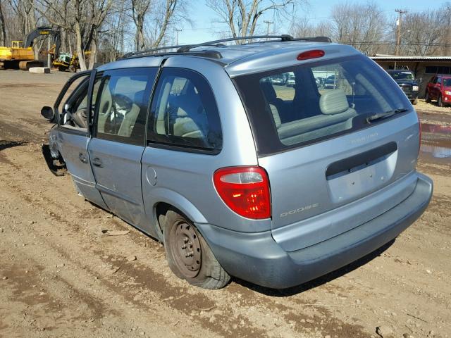 1D4GP25B83B100424 - 2003 DODGE CARAVAN SE BLUE photo 3