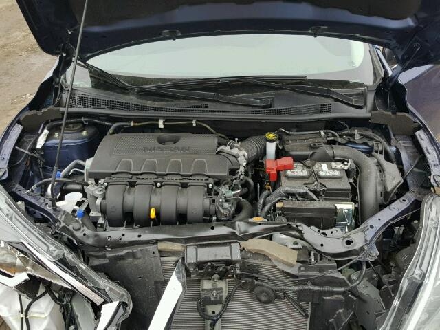 3N1AB7AP5HY393257 - 2017 NISSAN SENTRA S BLUE photo 7