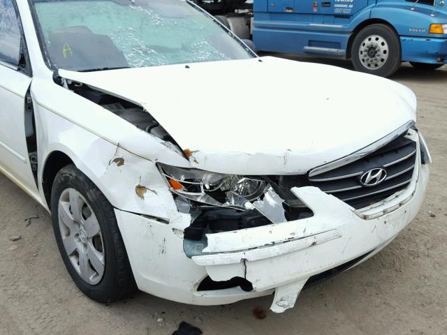 5NPET46C59H436459 - 2009 HYUNDAI SONATA GLS WHITE photo 9