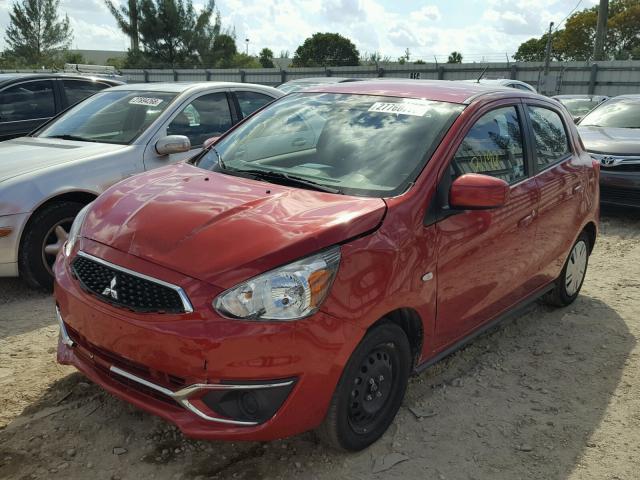 ML32A3HJXHH017764 - 2017 MITSUBISHI MIRAGE ES RED photo 2