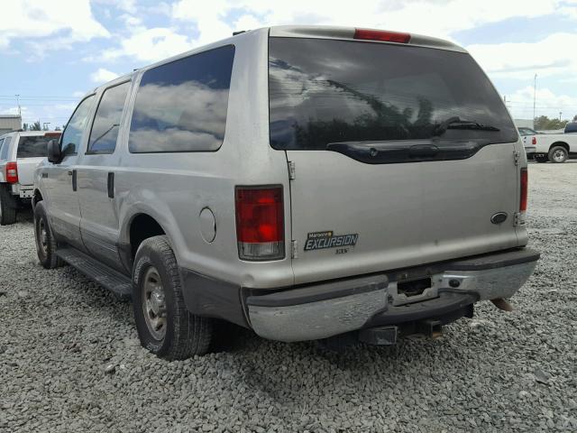 1FMNU40L63ED38937 - 2003 FORD EXCURSION SILVER photo 3