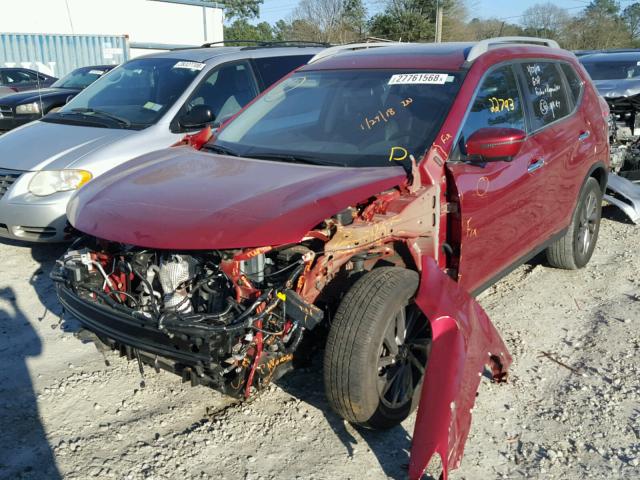 5N1AT2MT8GC826661 - 2016 NISSAN ROGUE S RED photo 2