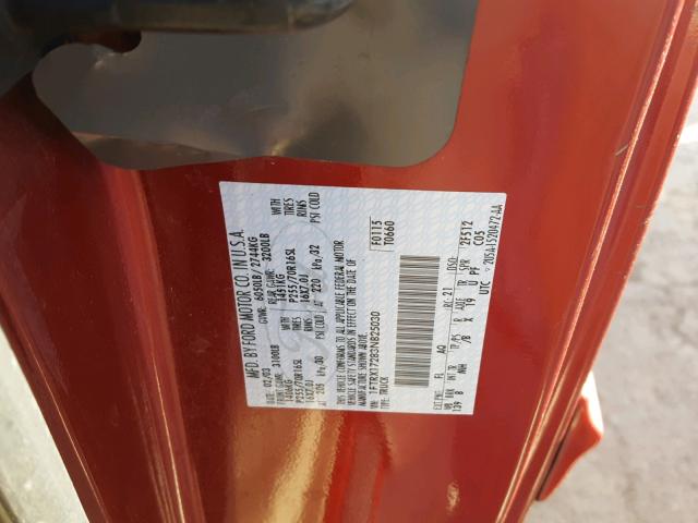 1FTRX17283NB25030 - 2003 FORD F150 RED photo 10