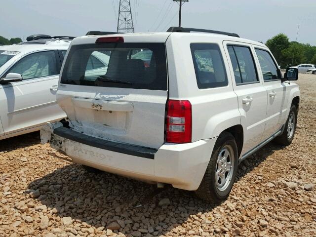 1J4NT2GB6AD593786 - 2010 JEEP PATRIOT SP WHITE photo 4