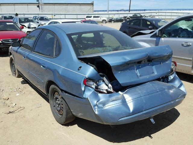 1FAFP53UX7A183340 - 2007 FORD TAURUS SE BLUE photo 3