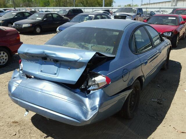 1FAFP53UX7A183340 - 2007 FORD TAURUS SE BLUE photo 4