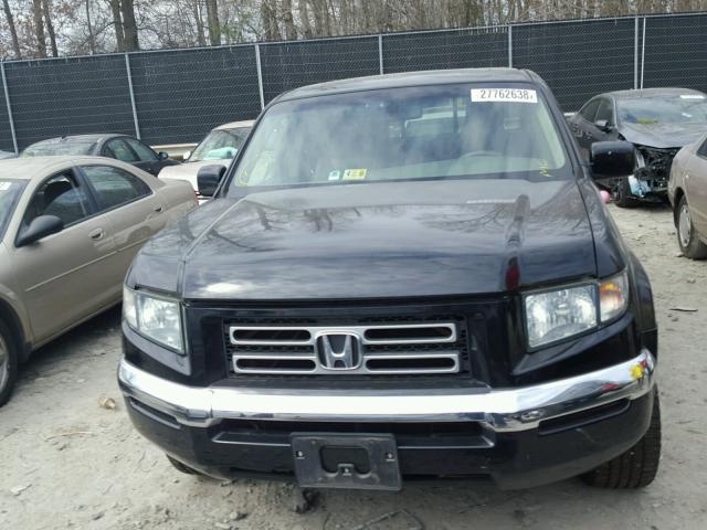 2HJYK16566H567075 - 2006 HONDA RIDGELINE BLACK photo 9