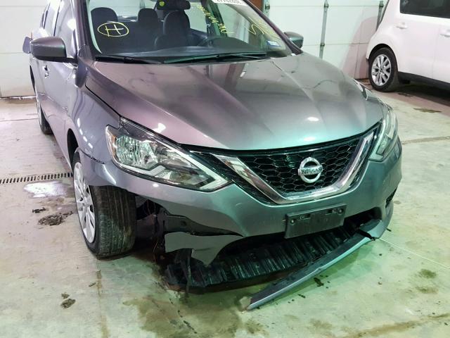 3N1AB7AP5GY247648 - 2016 NISSAN SENTRA S GRAY photo 9