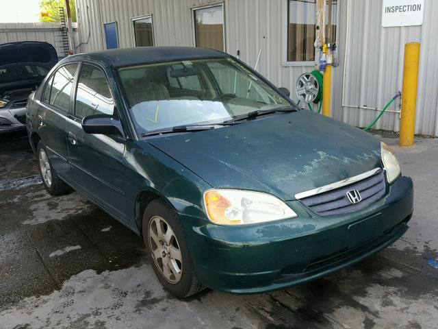 2HGES15511H604908 - 2001 HONDA CIVIC LX GREEN photo 1