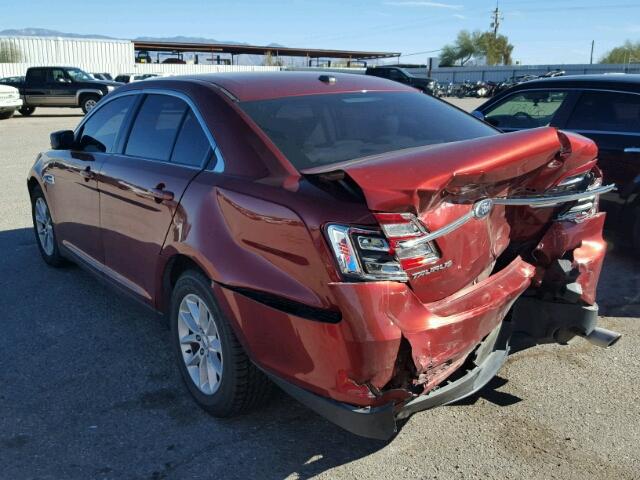 1FAHP2D8XEG145254 - 2014 FORD TAURUS SE RED photo 3